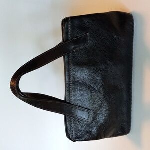 Fossil mini bag, leather, black